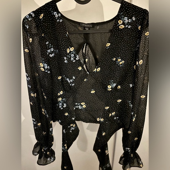 Dynamite Floral Crop Top - Picture 4 of 5